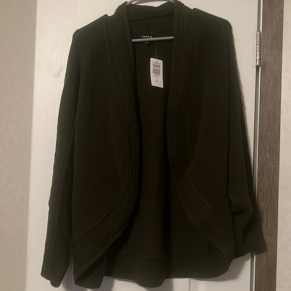 Torrid olive dolman shrug